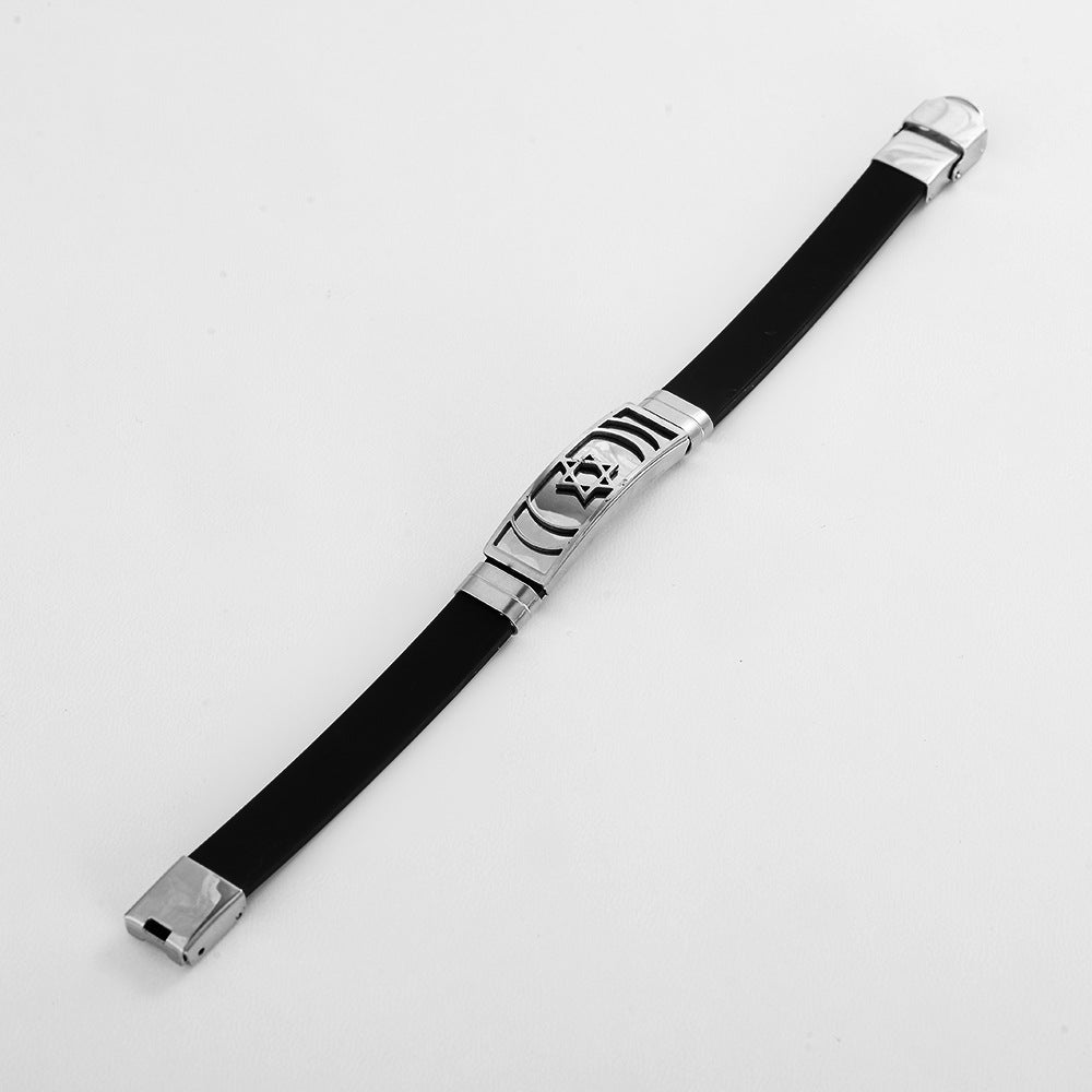 Brazalete de silicona de titanio para hombres y titanio para hombres al por mayor